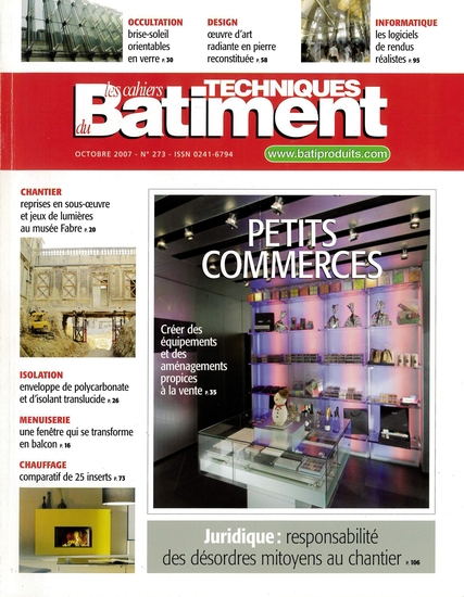 MA_Publication_2007_Cahiers Techniques du Moniteur_Carquefou_couverture